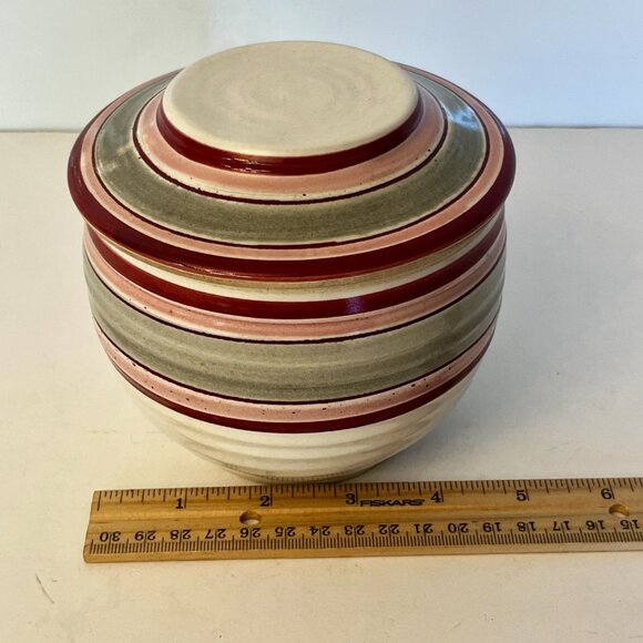 Ceramic Butter Bell Crock Dish Studio Art Pottery Signed - Picture 13 of 13